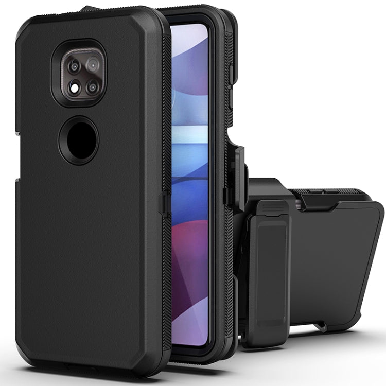 For Motorola Moto G Power 2021 Robot Shockproof Silicone + PC Protective Case with Back Clip Holder