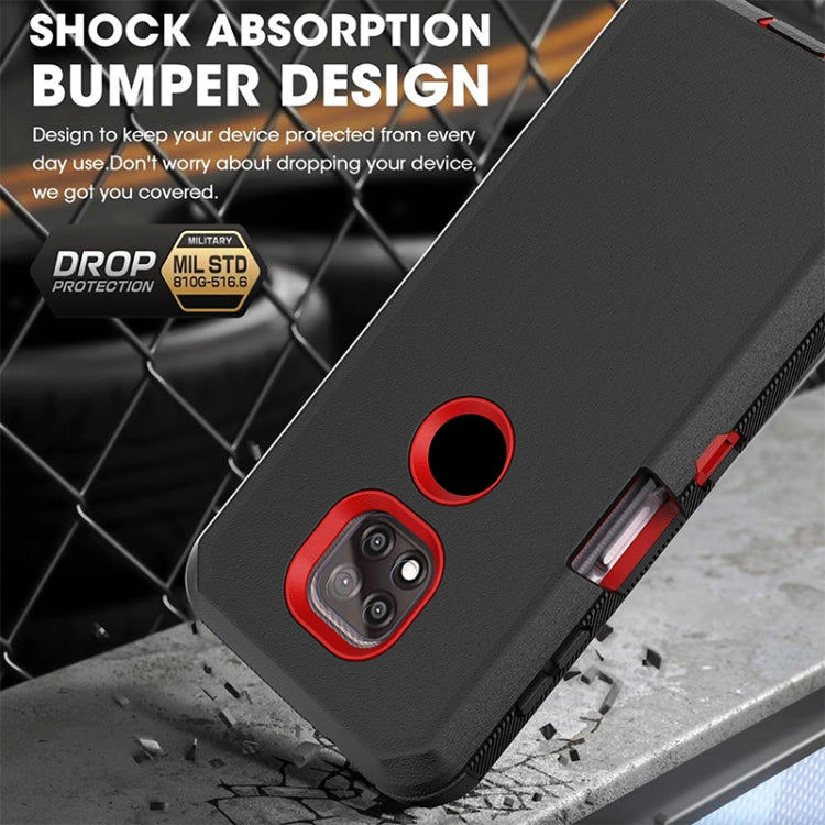For Motorola Moto G Power 2021 Robot Shockproof Silicone + PC Protective Case with Back Clip Holder