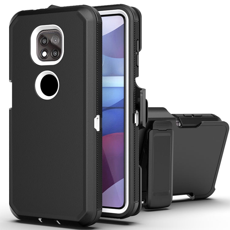 For Motorola Moto G Power 2021 Robot Shockproof Silicone + PC Protective Case with Back Clip Holder