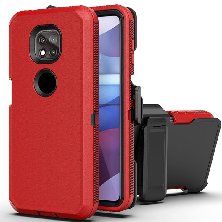 For Motorola Moto G Power 2021 Robot Shockproof Silicone + PC Protective Case with Back Clip Holder
