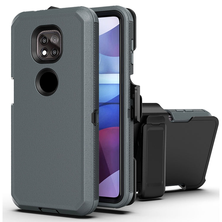 For Motorola Moto G Power 2021 Robot Shockproof Silicone + PC Protective Case with Back Clip Holder