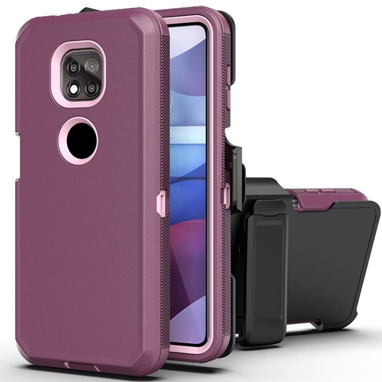 For Motorola Moto G Power 2021 Robot Shockproof Silicone + PC Protective Case with Back Clip Holder