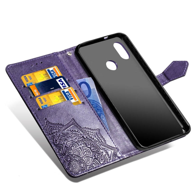 For Xiaomi Redmi Note 5 Pro Halfway Mandala Embossing Pattern Horizontal Flip Leather Case with Holder & Card Slots & Wallet & Lanyard