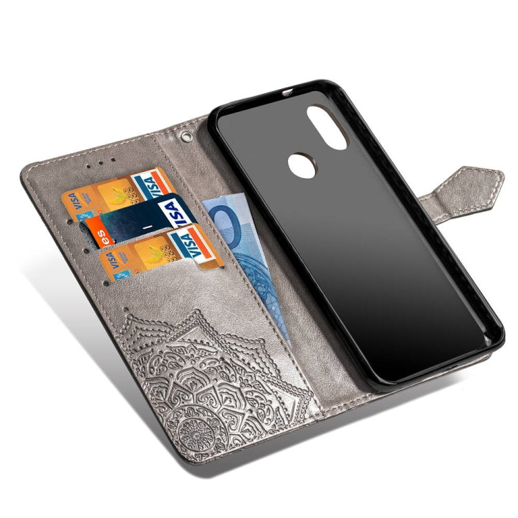 For Xiaomi Redmi Note 5 Pro Halfway Mandala Embossing Pattern Horizontal Flip Leather Case with Holder & Card Slots & Wallet & Lanyard