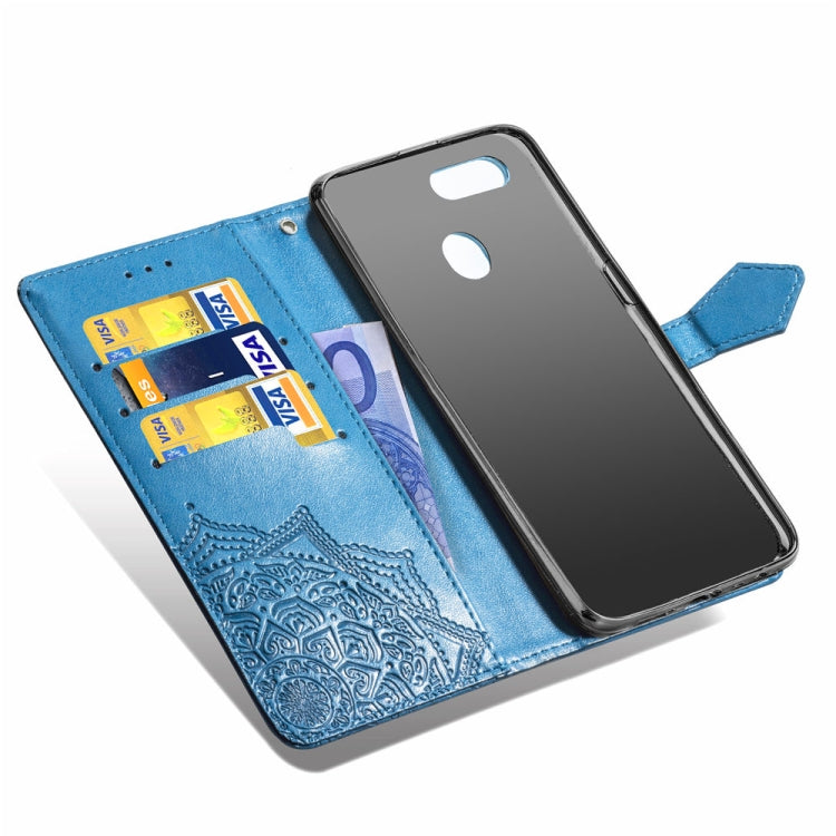 For Xiaomi Mi 8 Lite Halfway Mandala Embossing Pattern Horizontal Flip Leather Case with Holder & Card Slots & Wallet & Lanyard