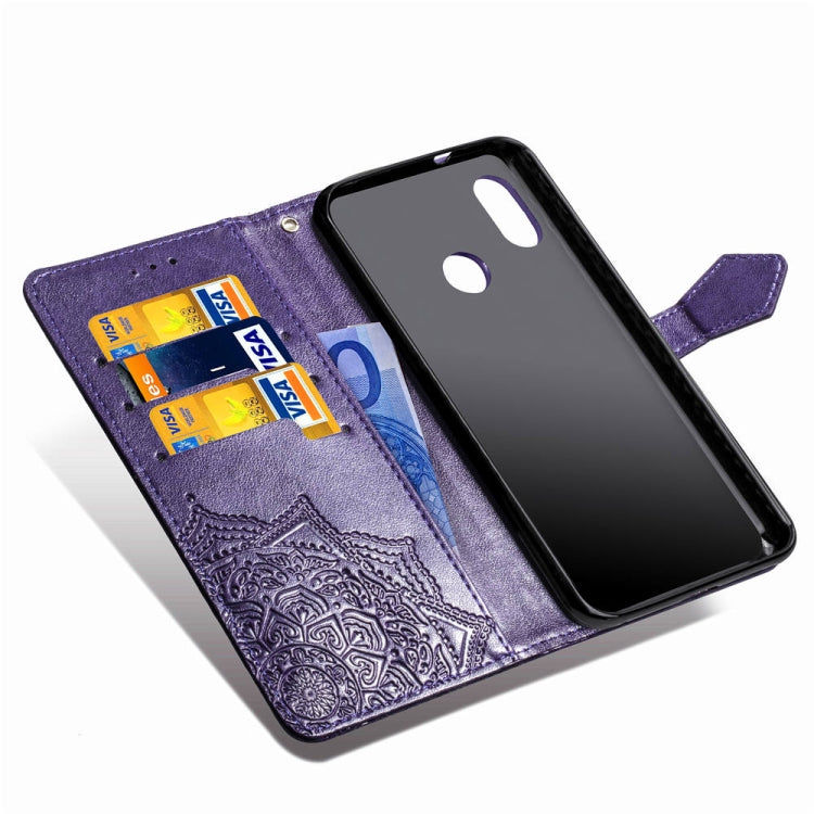 For Xiaomi Mi Max 3 Halfway Mandala Embossing Pattern Horizontal Flip Leather Case with Holder & Card Slots & Wallet & Lanyard