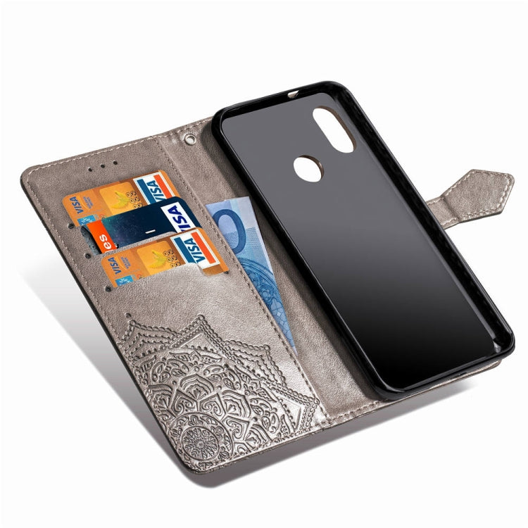For Xiaomi Mi Max 3 Halfway Mandala Embossing Pattern Horizontal Flip Leather Case with Holder & Card Slots & Wallet & Lanyard