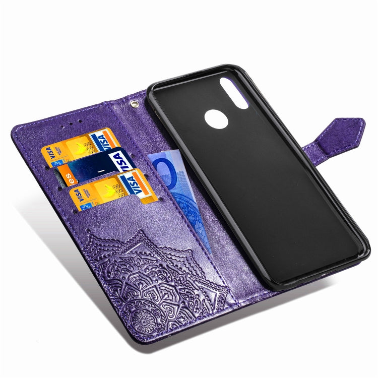 For Xiaomi Mi Play Halfway Mandala Embossing Pattern Horizontal Flip Leather Case with Holder & Card Slots & Wallet & Lanyard