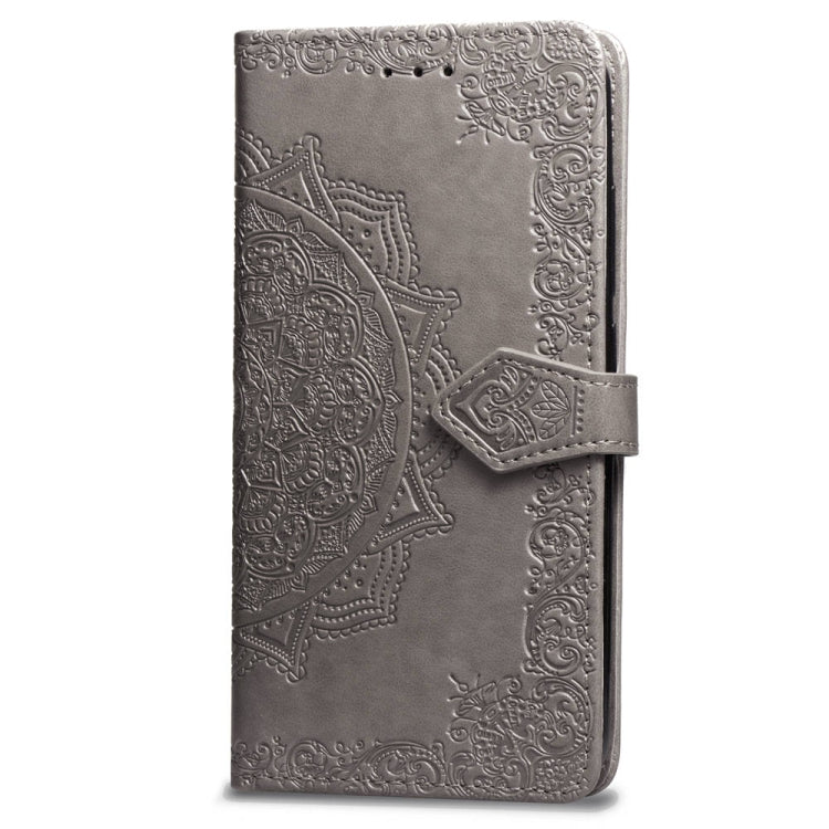 For Xiaomi Pocophone F1 Halfway Mandala Embossing Pattern Horizontal Flip Leather Case with Holder & Card Slots & Wallet & Lanyard