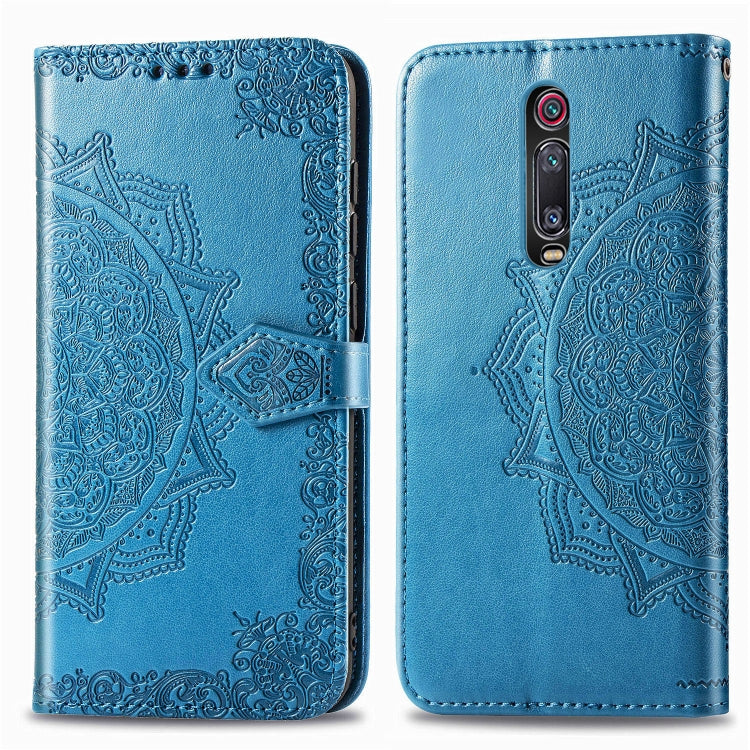For Xiaomi Redmi K20 / K20 Pro Halfway Mandala Embossing Pattern Horizontal Flip Leather Case with Holder & Card Slots & Wallet & Lanyard