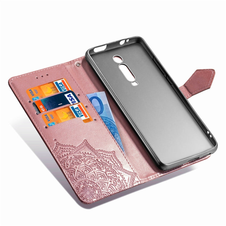 For Xiaomi Redmi K20 / K20 Pro Halfway Mandala Embossing Pattern Horizontal Flip Leather Case with Holder & Card Slots & Wallet & Lanyard