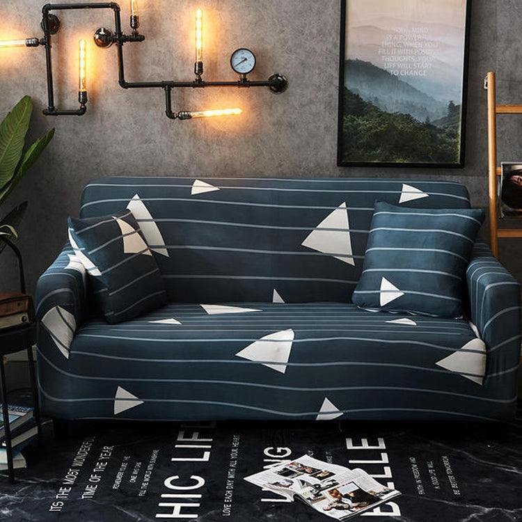 Double Seat Four Seasons Printing Full Coverage Elastic Non-slip Sofa Cover