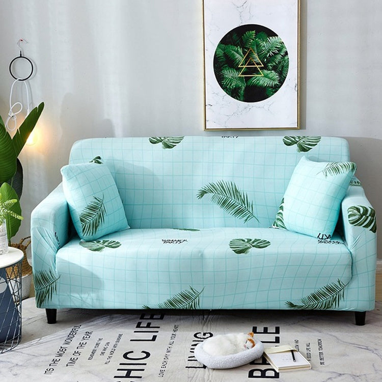 Double Seat Four Seasons Printing Full Coverage Elastic Non-slip Sofa Cover