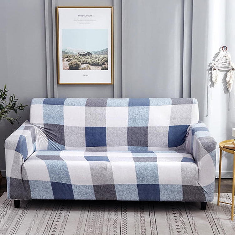 Double Seat Four Seasons Printing Full Coverage Elastic Non-slip Sofa Cover