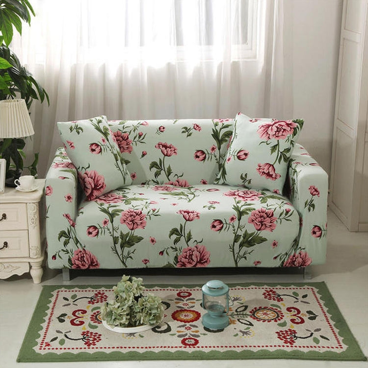 Double Seat Four Seasons Printing Full Coverage Elastic Non-slip Sofa Cover