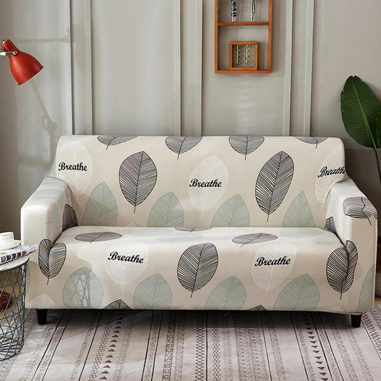 Double Seat Four Seasons Printing Full Coverage Elastic Non-slip Sofa Cover