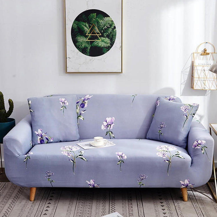 Double Seat Four Seasons Printing Full Coverage Elastic Non-slip Sofa Cover