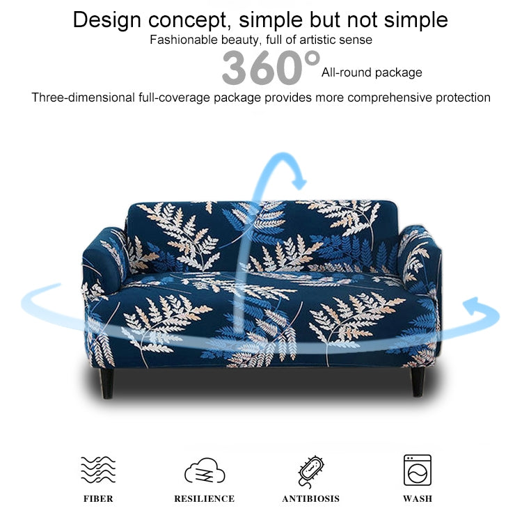 Double Seat Four Seasons Printing Full Coverage Elastic Non-slip Sofa Cover