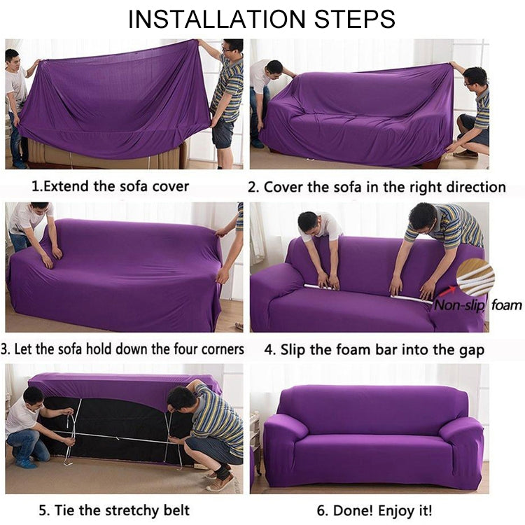 Double Seat Four Seasons Printing Full Coverage Elastic Non-slip Sofa Cover