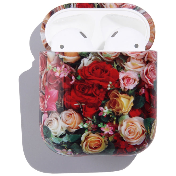 Flower Pattern Anti-fall Wireless Earphone PC Protective Case For AirPods 1/2