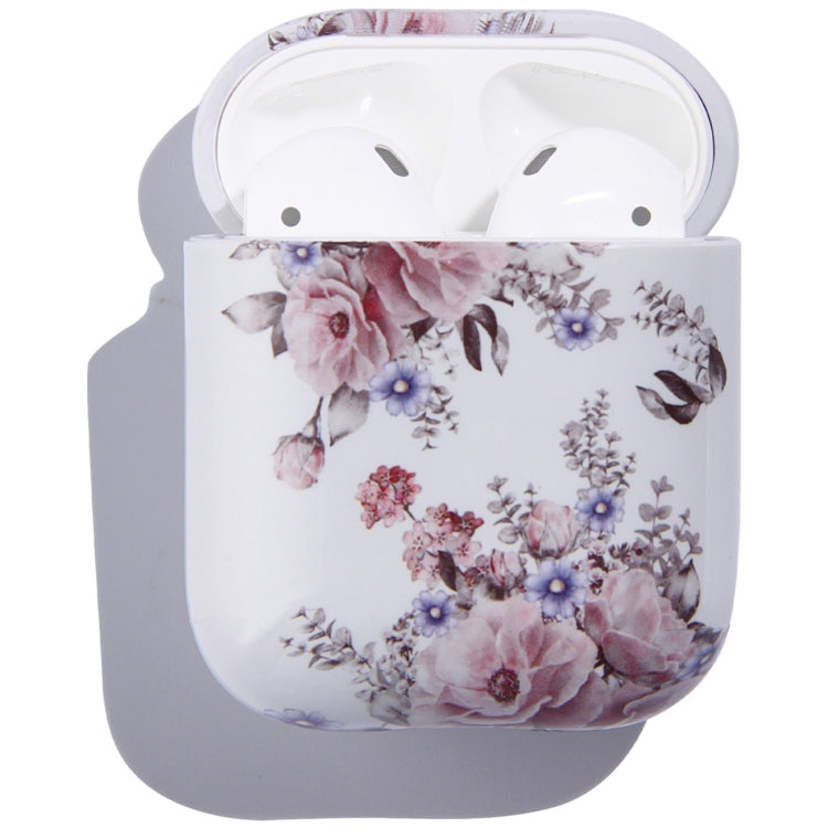 Flower Pattern Anti-fall Wireless Earphone PC Protective Case For AirPods 1/2