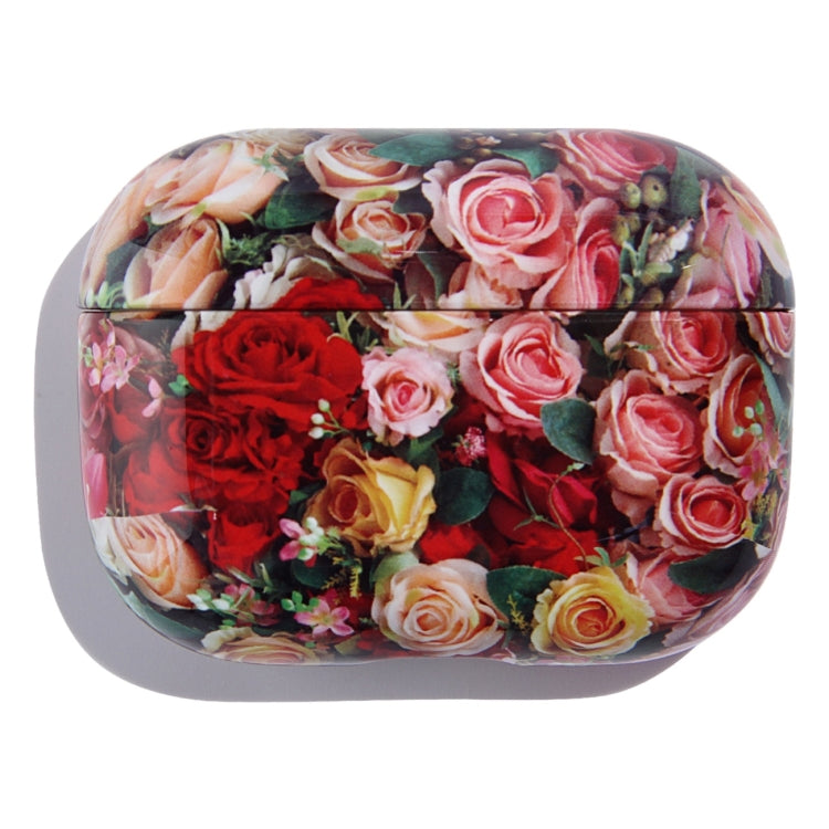 Flower Pattern Anti-fall Wireless Earphone PC Protective Case For AirPods Pro