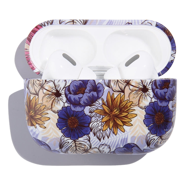Flower Pattern Anti-fall Wireless Earphone PC Protective Case For AirPods Pro