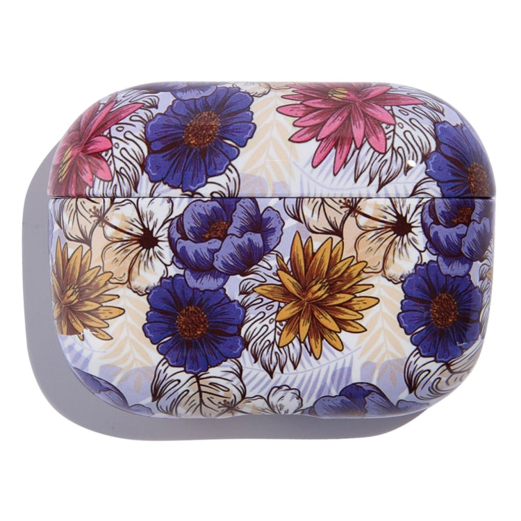 Flower Pattern Anti-fall Wireless Earphone PC Protective Case For AirPods Pro