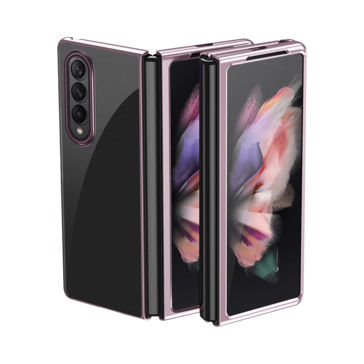 For Samsung Galaxy Z Fold3 5G Electroplated Transparent Folding Case
