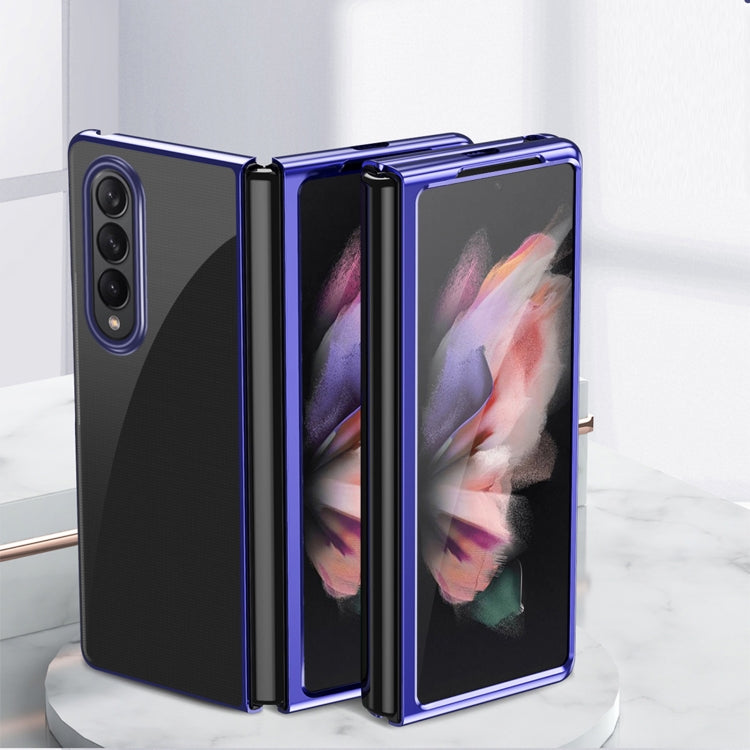 For Samsung Galaxy Z Fold3 5G Electroplated Transparent Folding Case