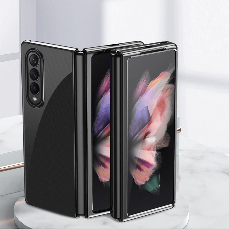 For Samsung Galaxy Z Fold3 5G Electroplated Transparent Folding Case