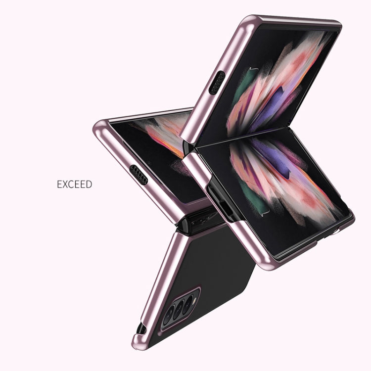 For Samsung Galaxy Z Fold3 5G Electroplated Transparent Folding Case