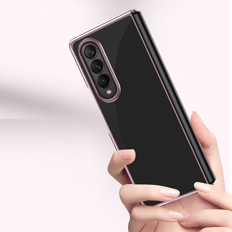 For Samsung Galaxy Z Fold3 5G Electroplated Transparent Folding Case