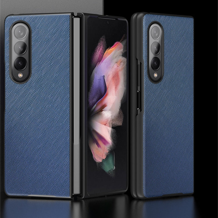 For Samsung Galaxy Z Fold3 5G Cross Pattern Foldable Protective Case