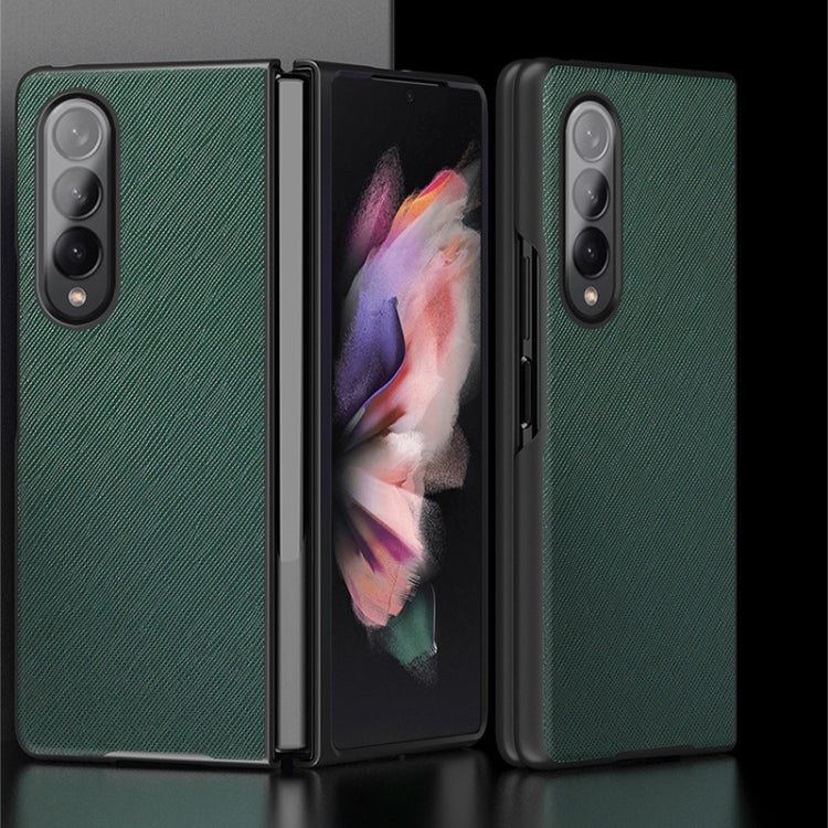 For Samsung Galaxy Z Fold3 5G Cross Pattern Foldable Protective Case