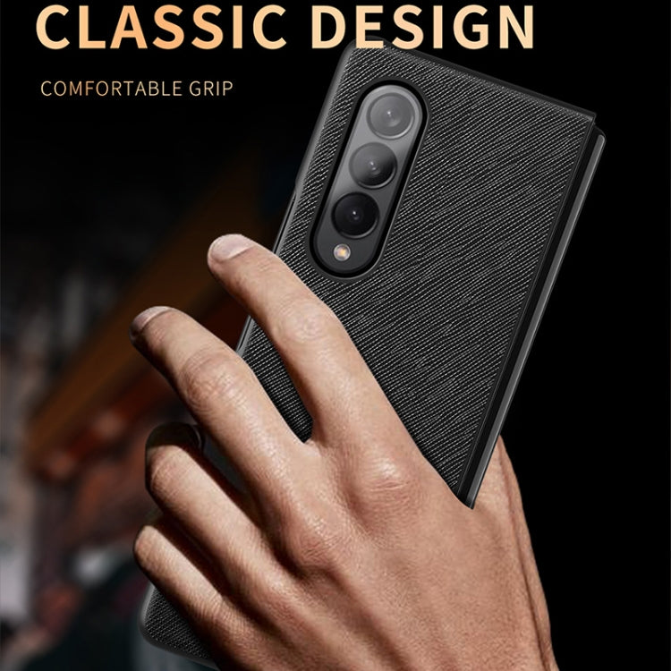 For Samsung Galaxy Z Fold3 5G Cross Pattern Foldable Protective Case