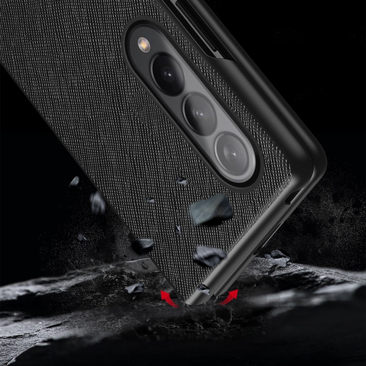 For Samsung Galaxy Z Fold3 5G Cross Pattern Foldable Protective Case