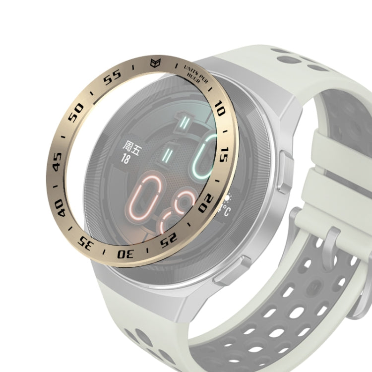For Huawei Watch GT2e Smart Watch Stainless Steel Bezel Ring, Style:A Version Time