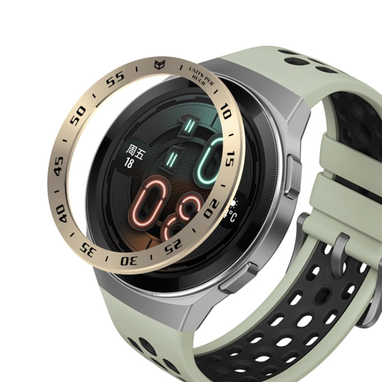 For Huawei Watch GT2e Smart Watch Stainless Steel Bezel Ring, Style:A Version Time