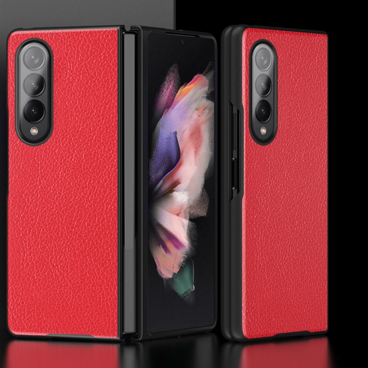 For Samsung Galaxy Z Fold3 5G Litchi Pattern Foldable Protective Case