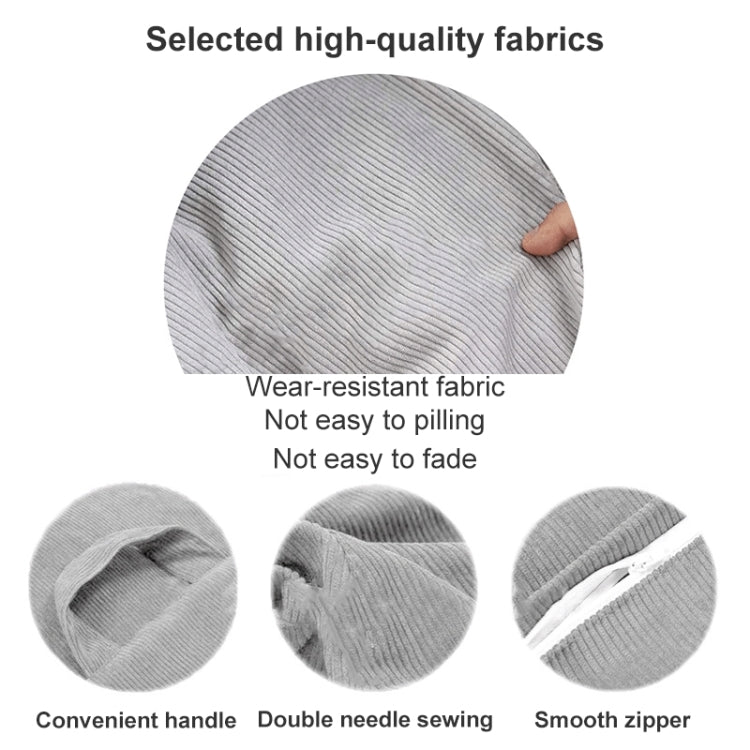 Corduroy Lazy Bean Bag Chair Sofa Cover, Size:70x80cm