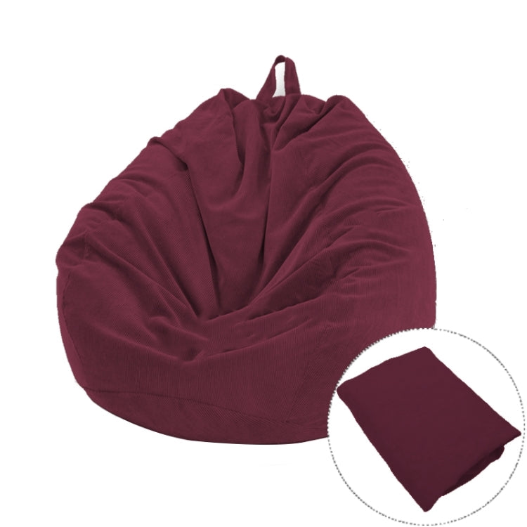 Corduroy Lazy Bean Bag Chair Sofa Cover, Size:100x120cm