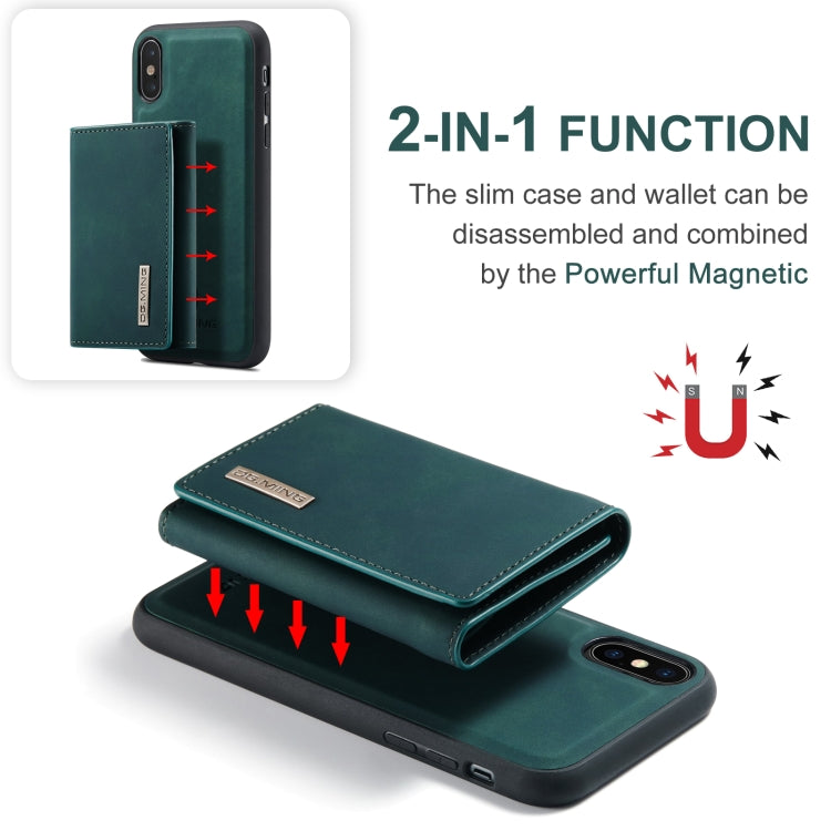 DG.MING M1 Series 3-Fold Multi Card Wallet  Back Cover Shockproof Case with Holder Function For iPhone XS Max
