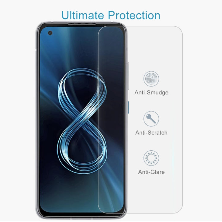 For Asus Zenfone 8 50 PCS 0.26mm 9H 2.5D Tempered Glass Film