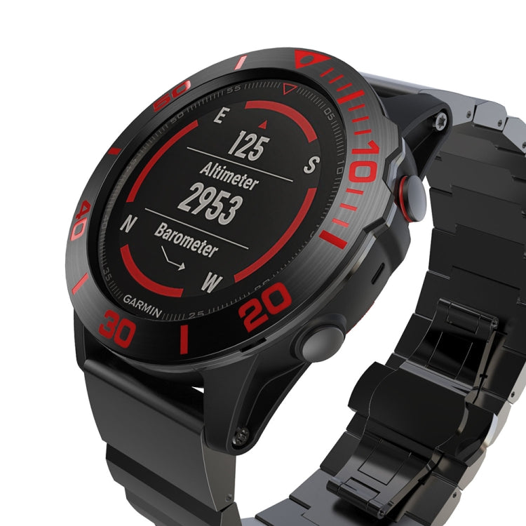 For Garmin Fenix 5X/5X Plus Smart Watch Steel Bezel Ring, A Version