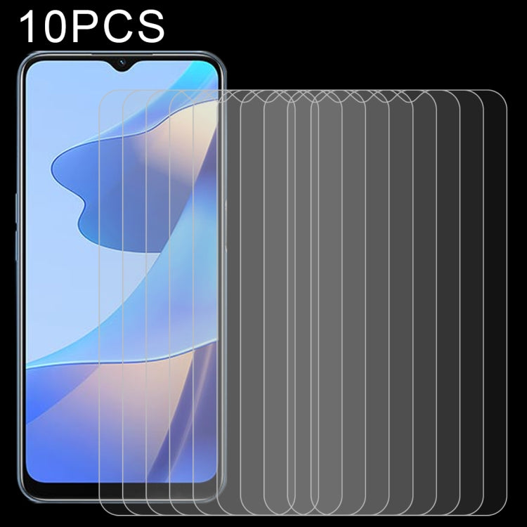 For OPPO A16 / A16S 10 PCS 0.26mm 9H 2.5D Tempered Glass Film