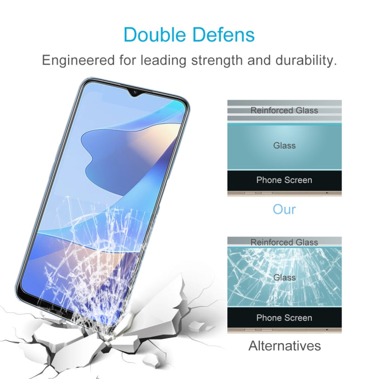 For OPPO A16 / A16S 10 PCS 0.26mm 9H 2.5D Tempered Glass Film