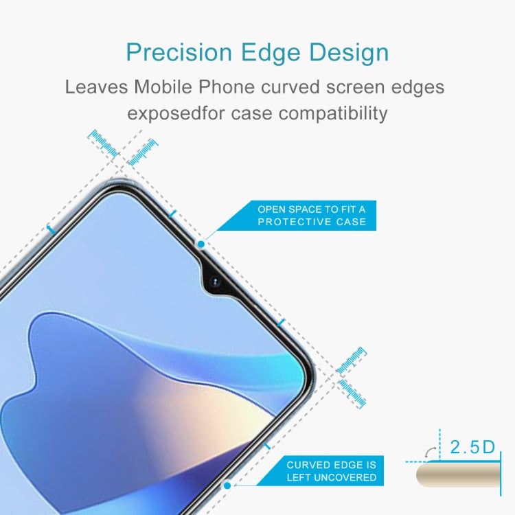 For OPPO A16 / A16S 50 PCS 0.26mm 9H 2.5D Tempered Glass Film