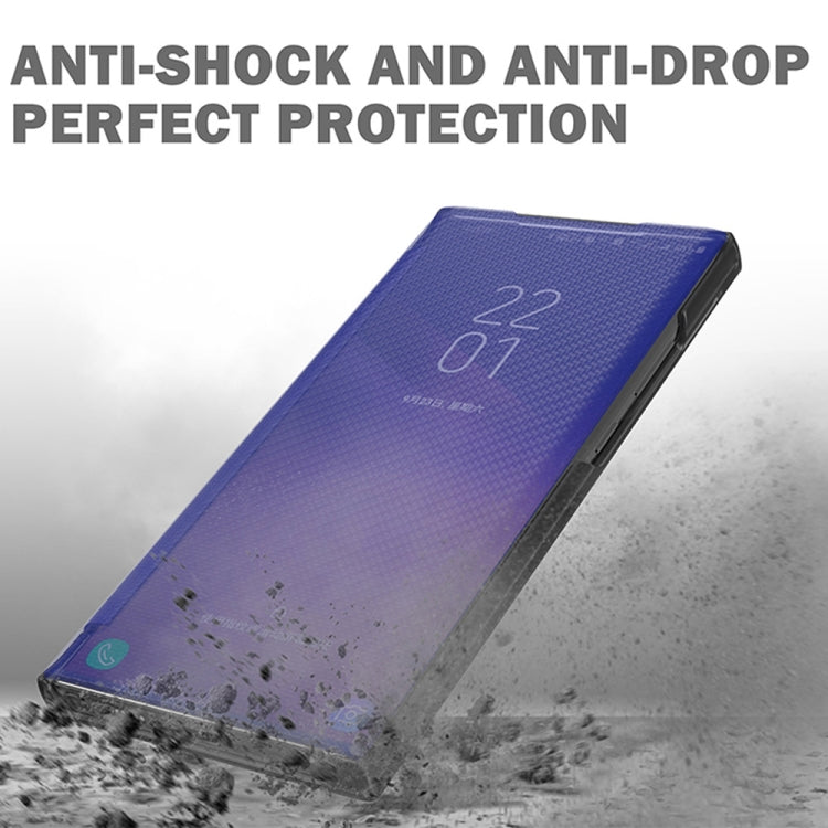 For Samsung Galaxy S21 FE Carbon Fiber Texture View Time Horizontal Flip Leather Case with Holder & Touch Call Display ID