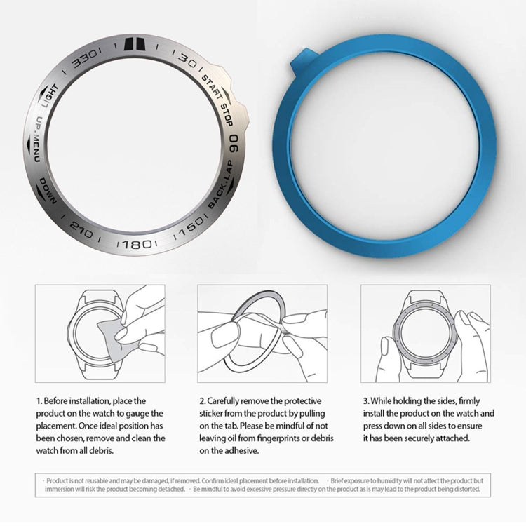 For Garmin Fenix 5X/5X Plus Smart Watch Steel Bezel Ring, B Version